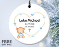 Personalized Baptism Ornament - God Bless Keepsake