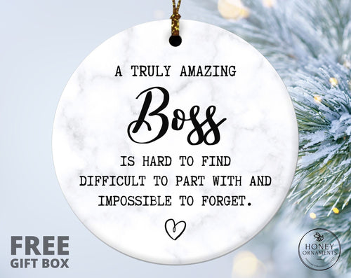 Boss Leaving Gift for Boss Appreciation Ornament Best Boss