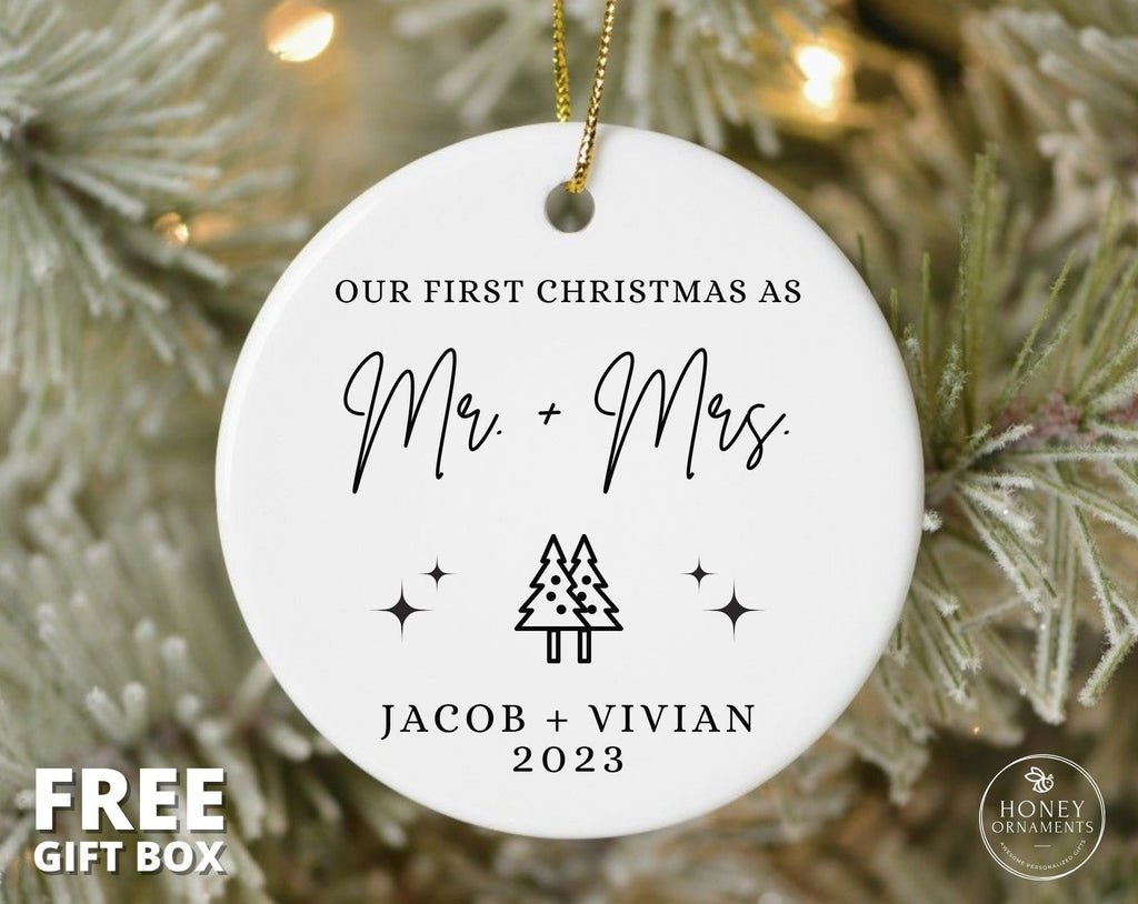 Our First Christmas Married as Mr and Mrs Ornament