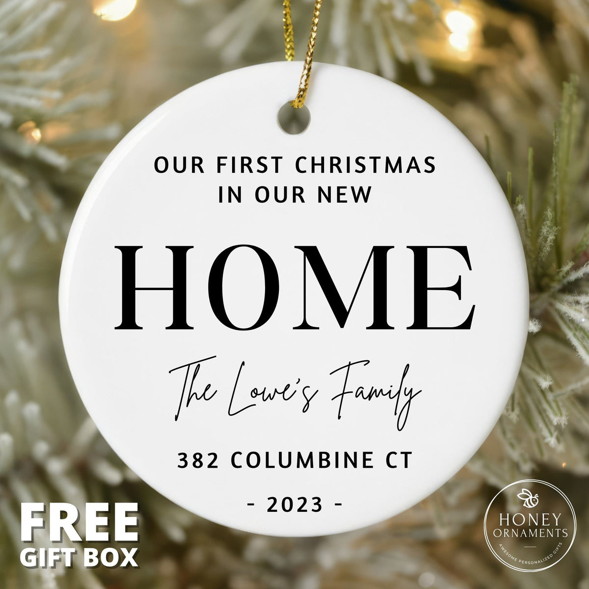 Personalized New Home Christmas Ornament - Keepsake Gift