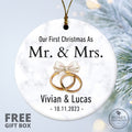 Married Ornament - Our First Christmas as Mr and Mrs Gift