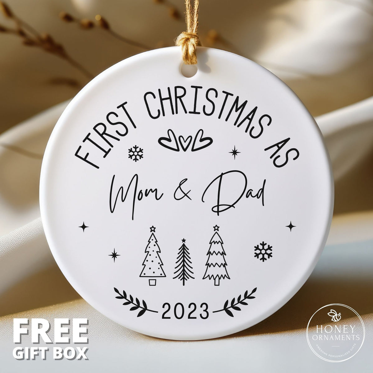 Promoted to Big Sister Ornament, Big Brother, Pregnancy Announcement, Pregnancy Reveal, First Christmas as Uncle, Auntie, Grandparents, Mom