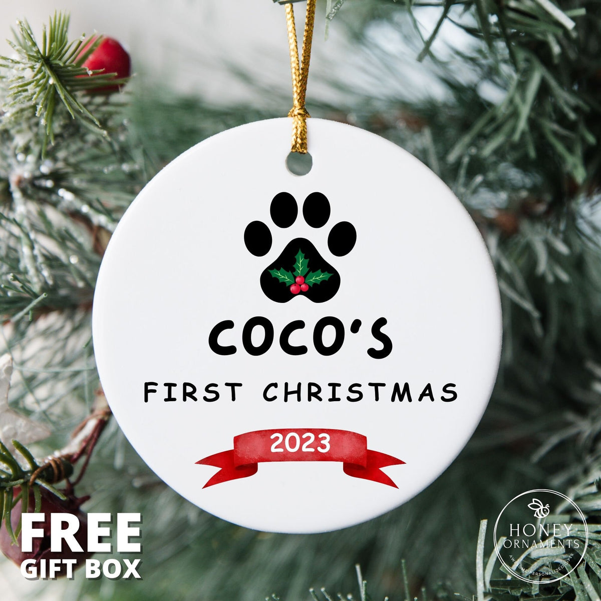 Dogs First Christmas Ornament - Dog 1st Christmas - photo 2