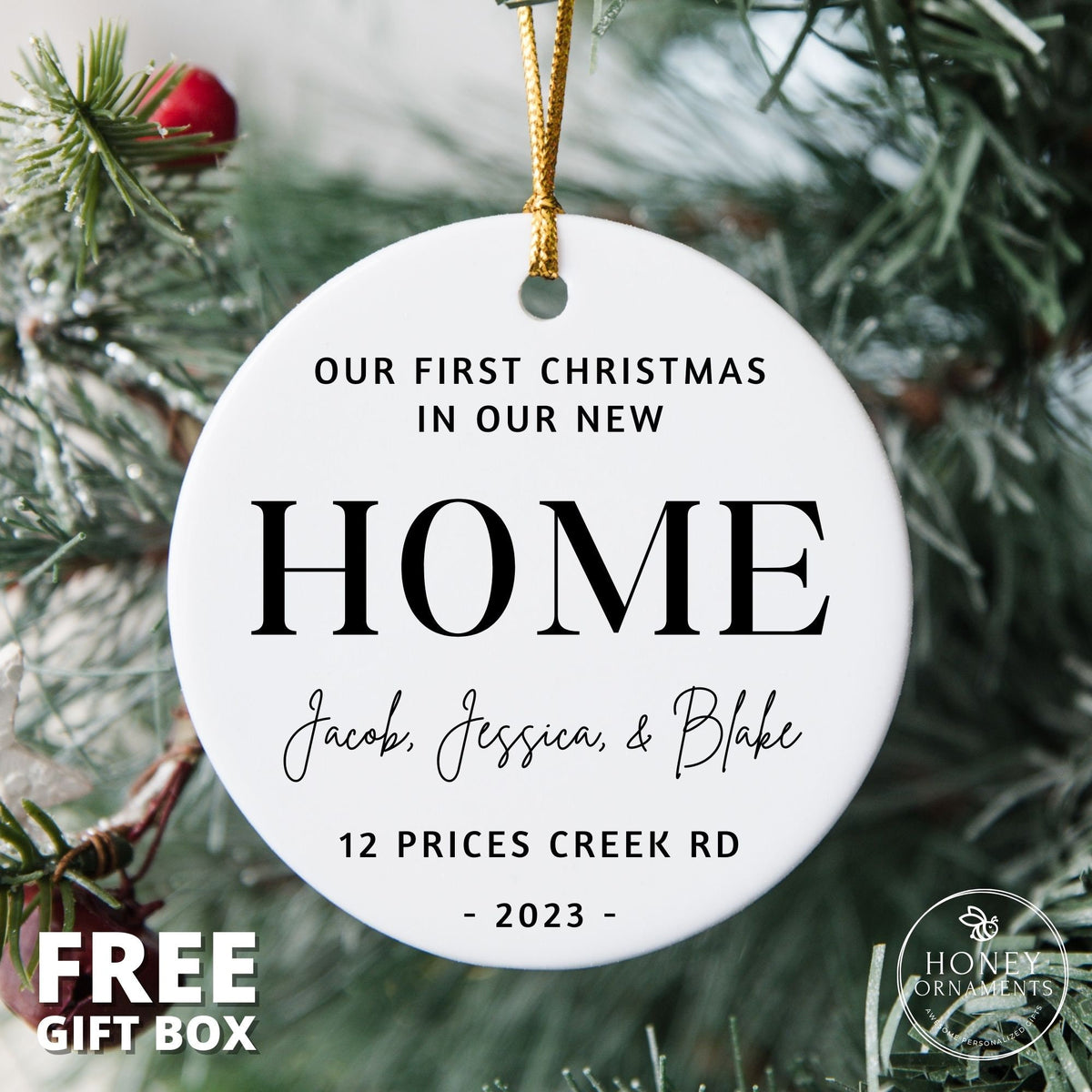 Personalized New Home Christmas Ornament - Keepsake Gift