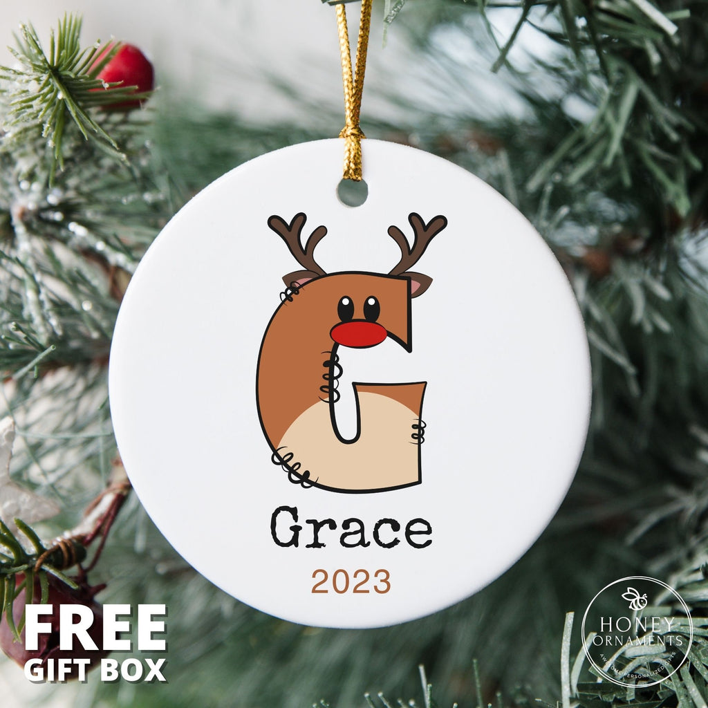 Personalized Ceramic Deer Ornament - photo 2
