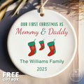 First Christmas as Mommy and Daddy Ornament