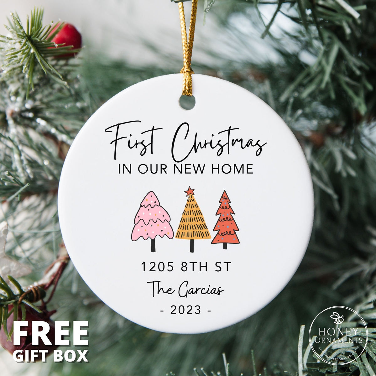 New Home Ornament Personalized - First Home Ornament - First Christmas in Our New Home - Our First Home Keepsake - New House Ornament - 2026