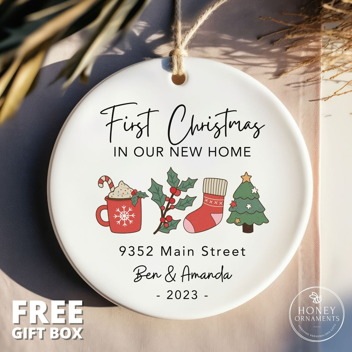 New Home Ornament Personalized - First Christmas in Our New Home - First Home Ornament - Our First Home Keepsake - 2026 - New House Ornament