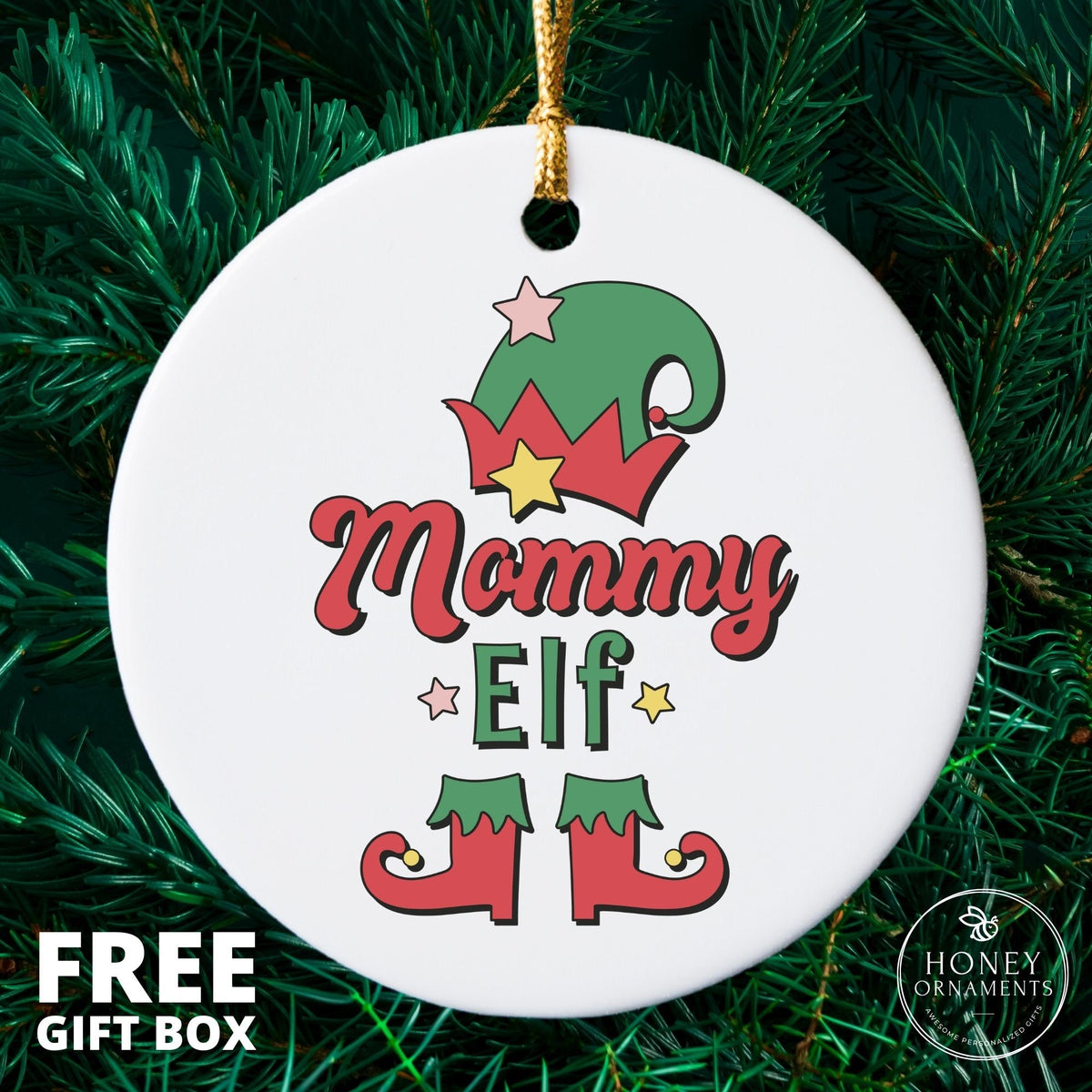 Family Christmas Ornament, Family Elf Ornaments, 2026 Cute Ornament, Christmas Decoration Gift, Daddy, Mommy, Sister, Brother, Baby Ornament