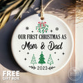 New Parents Ornament - Our First Christmas as Mom and Dad