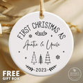 Promoted to Auntie & Uncle Ornament