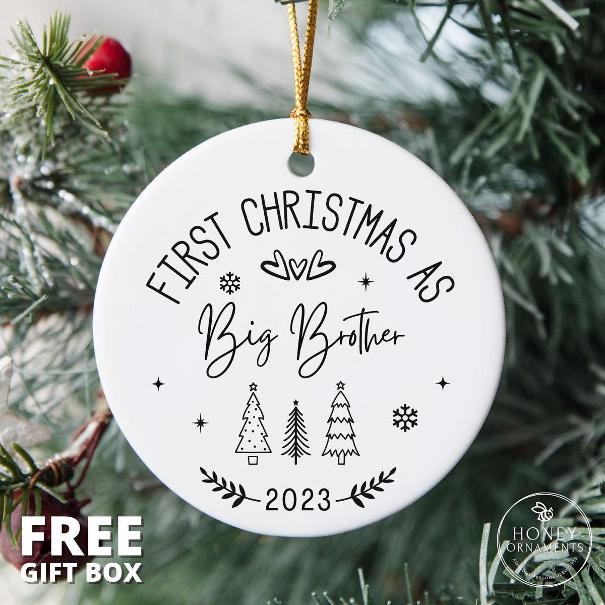 Promoted to Auntie Ornament, Big Sister, Pregnancy Announcement, Pregnancy Reveal, First Christmas as Big Brother, Uncle, Grandparents, Mom