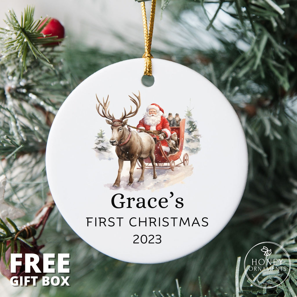 Baby's First Christmas Ornament - Personalized - photo 2