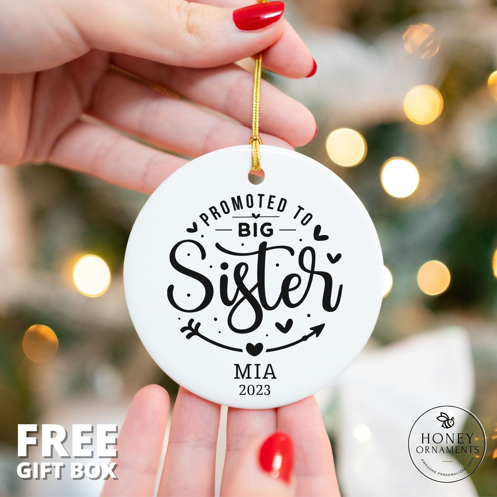 Promoted to Big Sister Ornament - photo 3