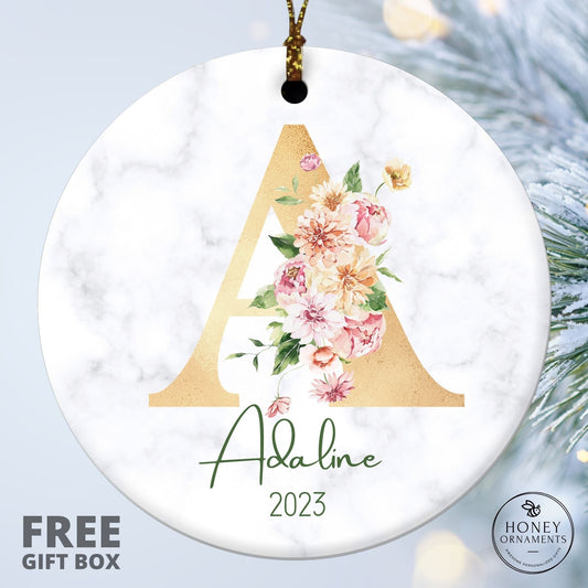 Personalized Initial Name Ornaments, 2026 Family Ornament, Custom Letter Ornament, Christmas gift, Family Keepsake, Monogram Initial Bauble