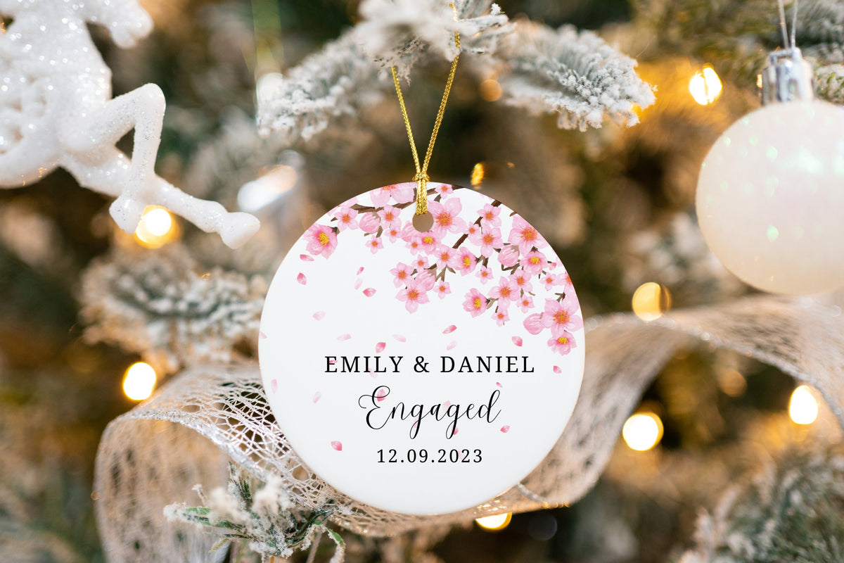 Engaged Christmas Ornament - Personalized Engagement Ornament - First Christmas Engaged - Engaged Ornament - Custom Engagement Gift - 2026
