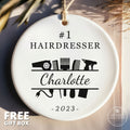 Personalized #1 Hairdresser Christmas Ornament