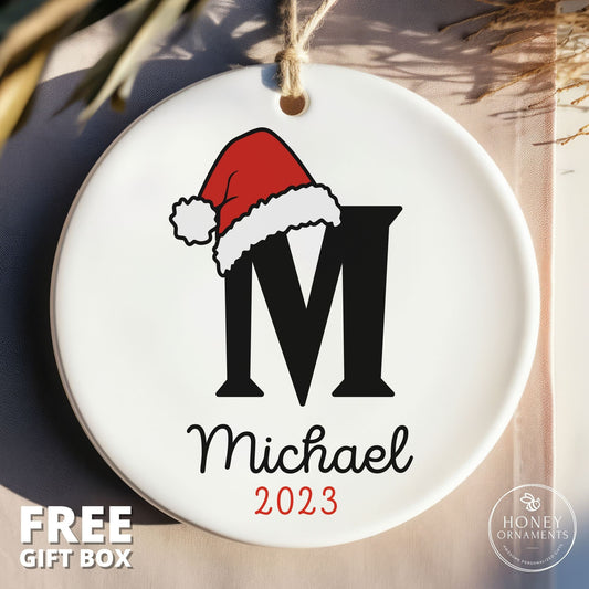 Large Family Christmas Ornament, Personalized Letter Name Ornaments, Custom Initial Ornament, Christmas Gift, Family Gift, Monogram Ornament