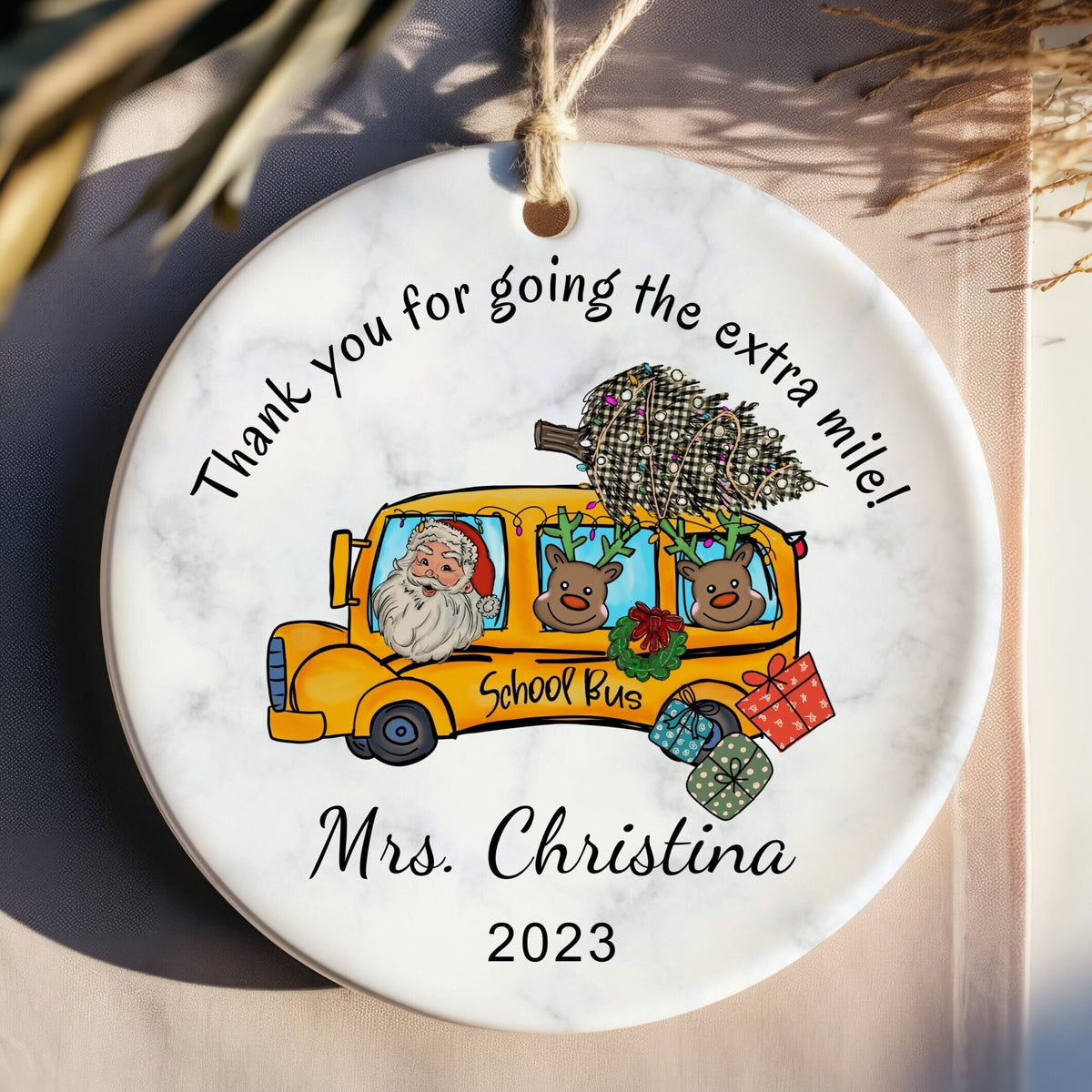 Personalized School Bus Driver Ornament, Best Bus Driver Ornament, Christmas Ornament, School Bus Ornament, School Bus Gift, Bus Driver Gift