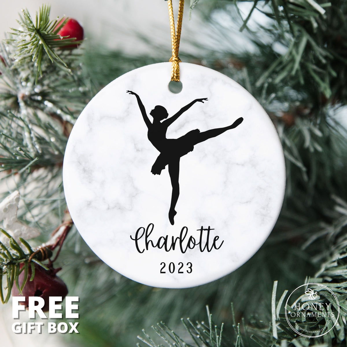 Personalized Ballet Ornament - Ballerina Ornament - Dance Ornament - Ballet Gift - Dancer Gift - Ballet Dancer - Ballet Christmas Ornament