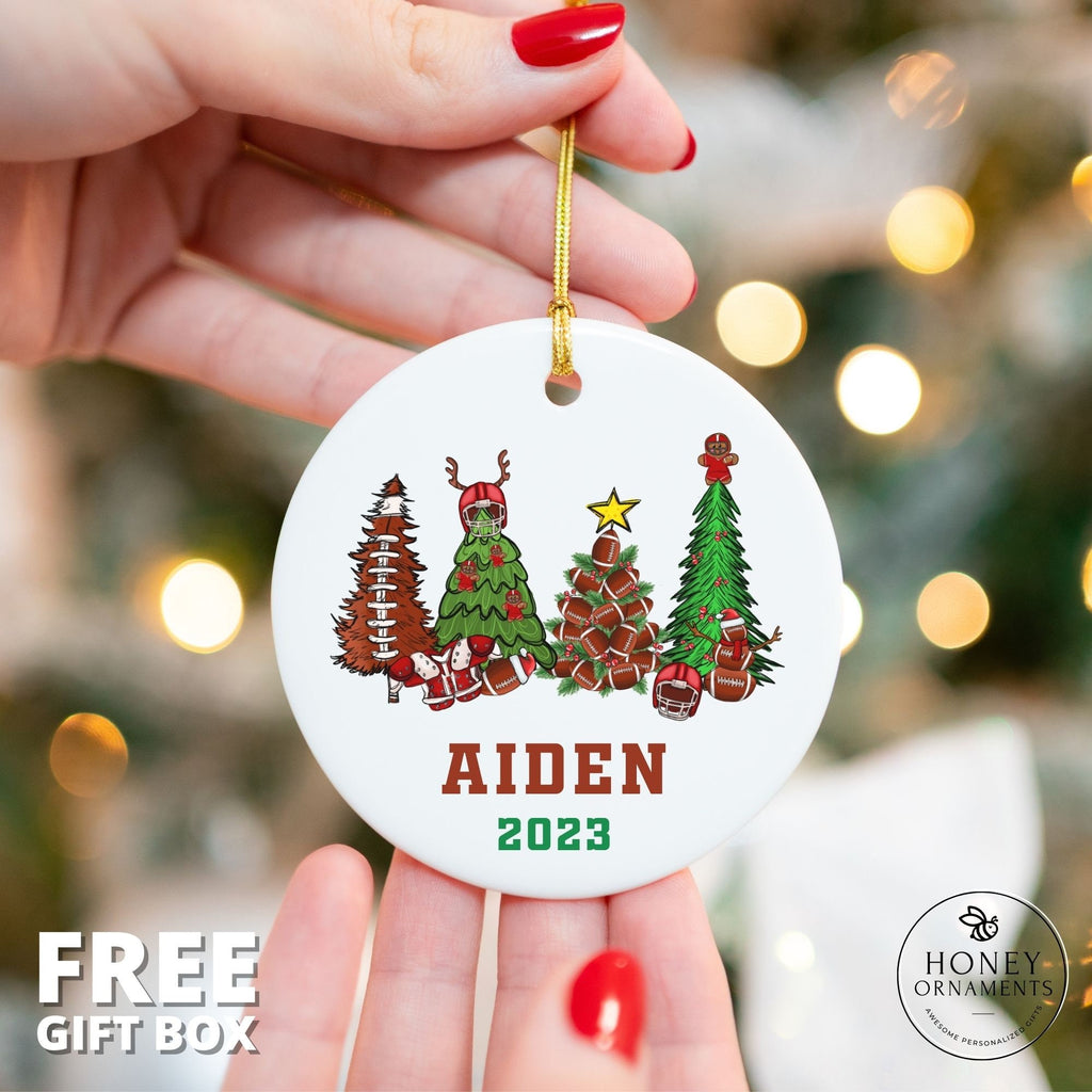 Personalized Football Ornament - Football Team Gift - photo 3