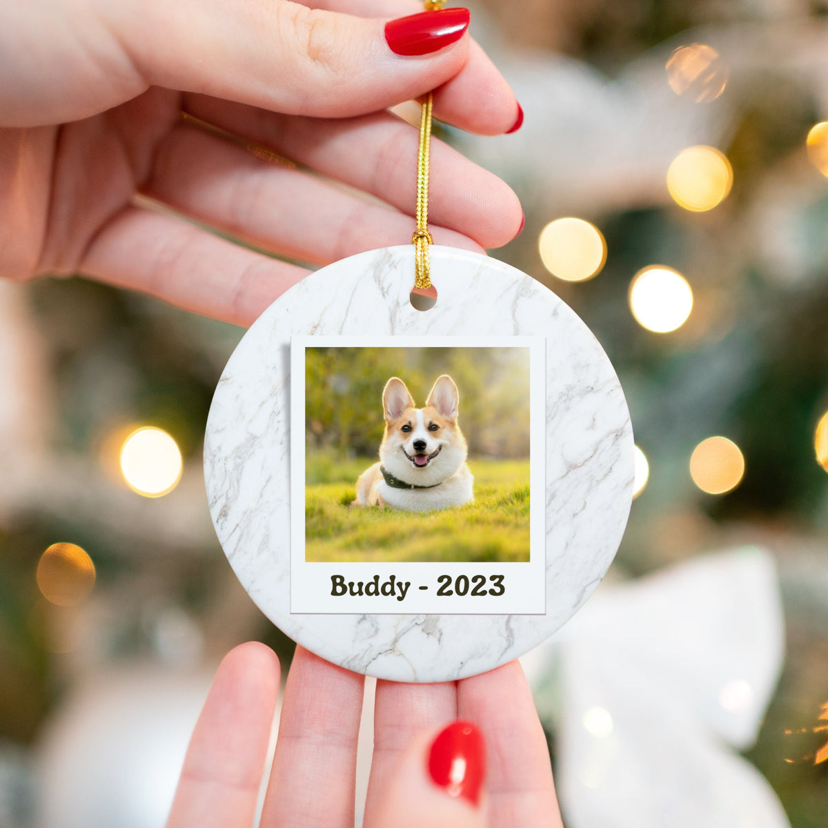 Custom Dog Ornament Personalized Puppy Picture Ornament - photo 3