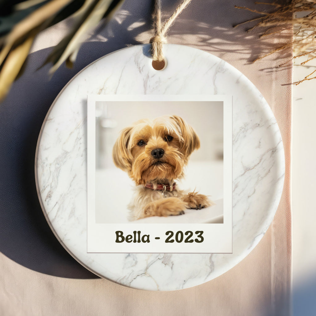 Custom Dog Ornament Personalized Puppy Picture Ornament