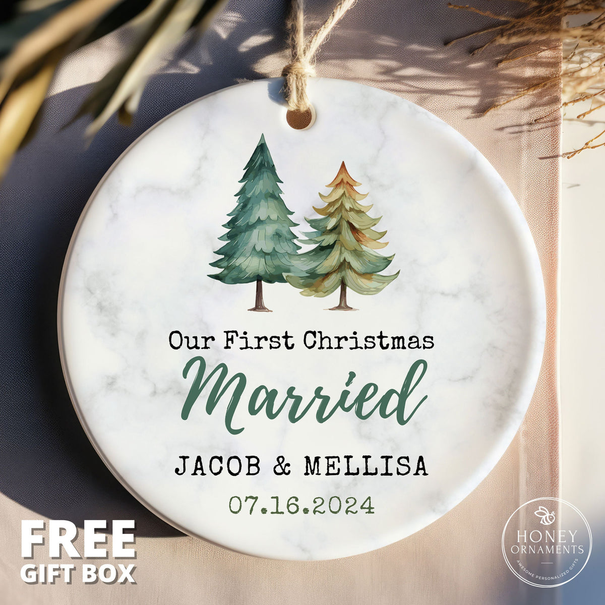 First Christmas Married Ornament 2