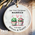 First Christmas Married Ornament - Newlywed