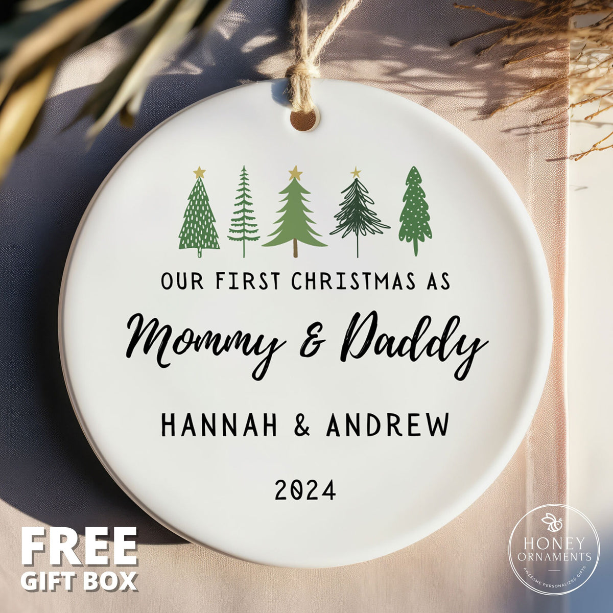 New Parents Ornament, Baby Announcement, New Parents Expecting Parents Gift, Our First Christmas as Mommy and Daddy, New Parents Gift 2026