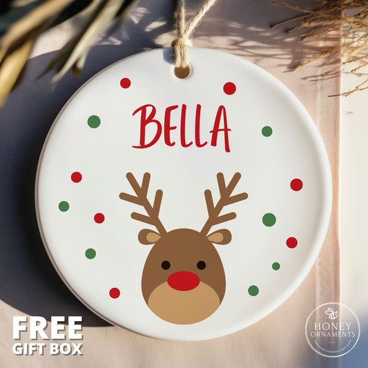 Personalized Name Ornaments, Custom Family Ornament, 2026 Kids Ornament, Christmas Gift, Family Keepsake, Reindeer Ornament, Holiday Decor