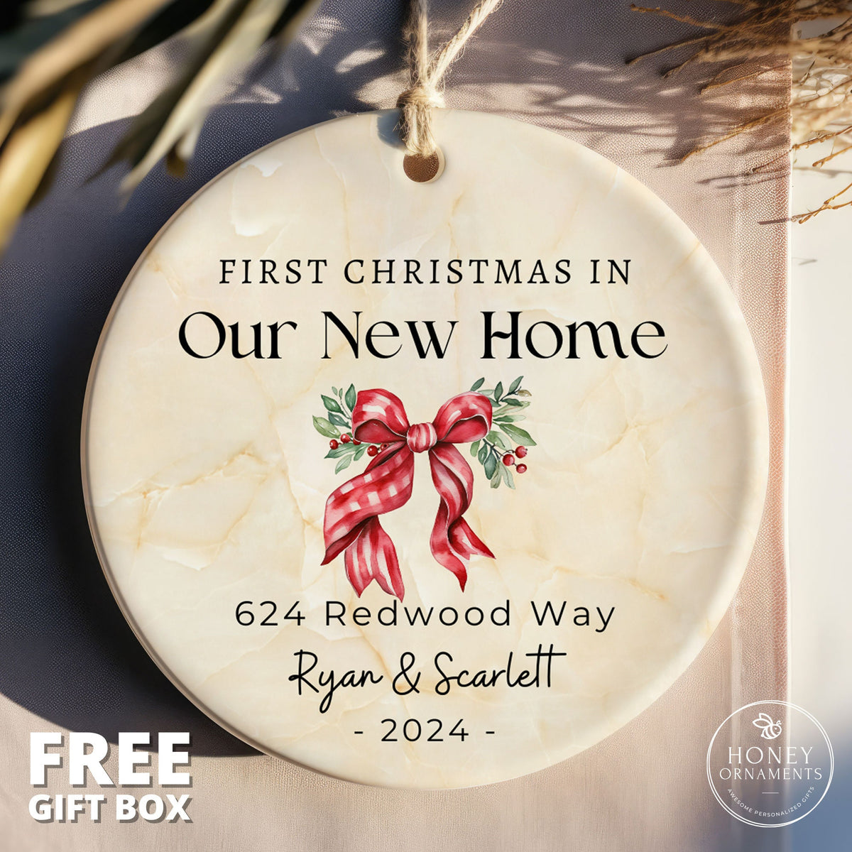 Personalized New Home Ornament, First Christmas in Our New Home Ornament, Custom Housewarming Gift, First Home Keepsake, New House Gift 2026