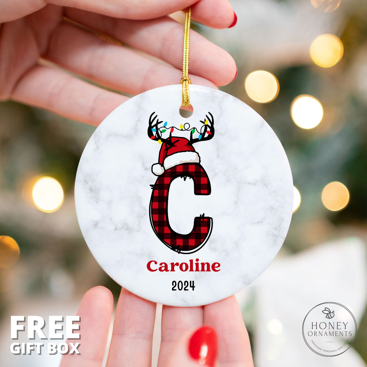 Personalized Letter Name Ornaments, Custom Initial Ornament, 2026 Family Ornament, Unique Christmas gift, Family Keepsake, Monogram Ornament