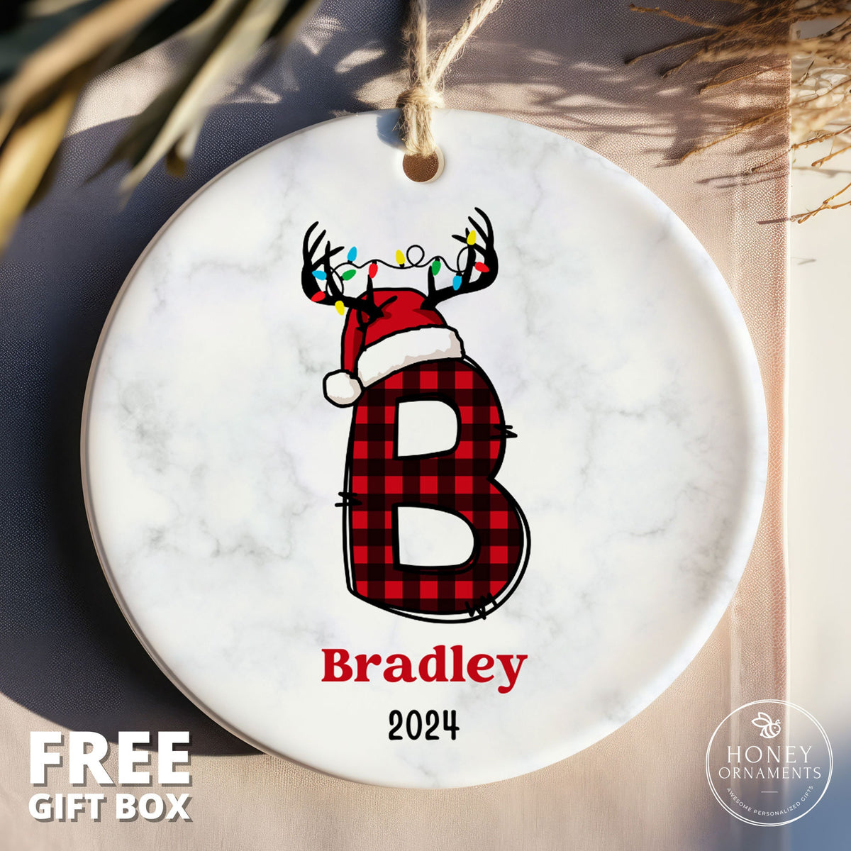 Personalized Letter Name Ornaments, Custom Initial Ornament, 2026 Family Ornament, Unique Christmas gift, Family Keepsake, Monogram Ornament