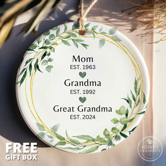 Great Grandma Christmas Ornament, Pregnancy Reveal Gift