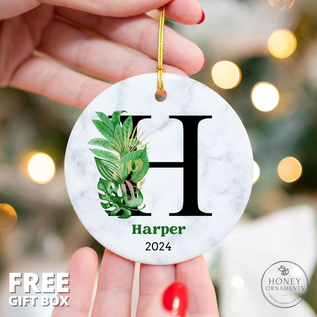 Custom Initial Ornament Personalized Family Name Ornament - photo 3
