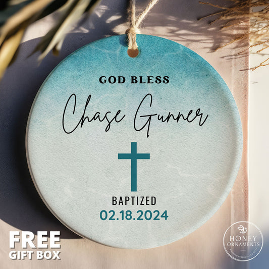 Boy Baptism Gift Baptism Ornament for Boy from Grandparent Baptism Gift Boy Godmother Gift for Baptism Godson Christening Gifts Personalized