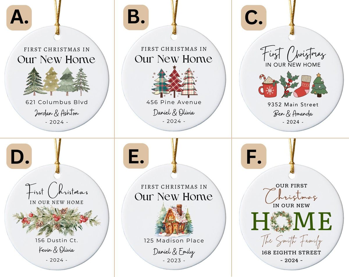 New Home Ornament, First Christmas in Our New Home Ornament 2026, Our First Home Keepsake, Custom New House Christmas Ornament, Personalized