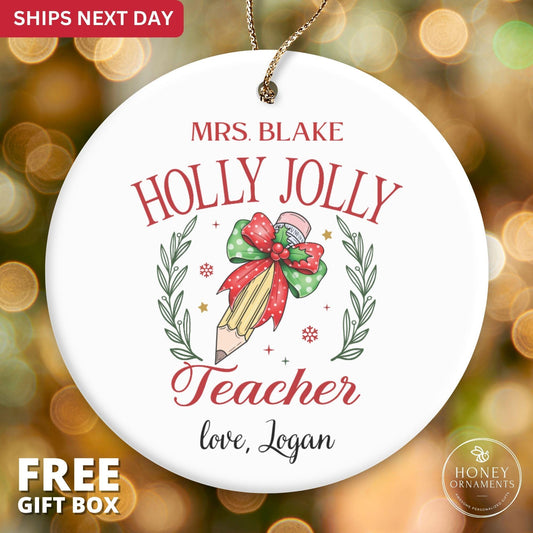 Teacher Thank you Keepsake, Custom Teacher Christmas Ornament, Teacher Appreciation, Back to School Gift for Teacher, Teacher Birthday Gift