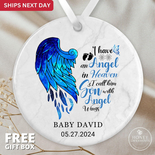 Miscarriage Ornament, Infant Loss Remembrance, Son Miscarriage Ornament, Stillborn Baby, Baby Boy Memorial, Miscarriage Gift, Baby Loss Gift