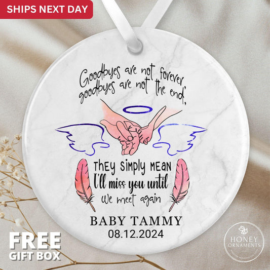 Miscarriage Ornament, Loss of Baby Ornament, Infant Loss Remembrance, Stillborn Baby, Baby Memorial, Miscarriage Gift, Custom Baby Loss Gift