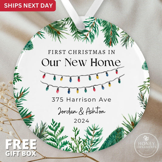 Our New Home Ornament, Custom First Home Ornament, Our First Home, Address Ornament, Personalized Our First Home Ornament, Housewarming Gift