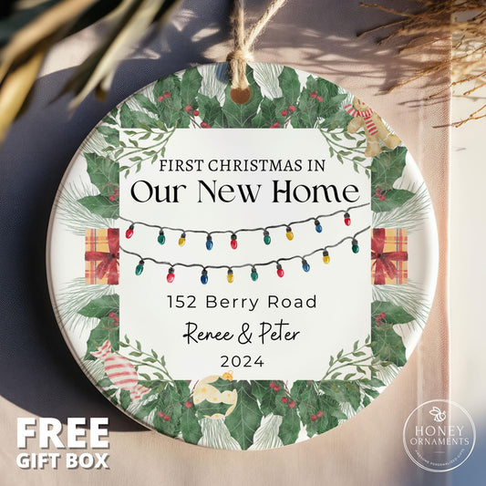 First Christmas In Our New Home Ornament, New Home Gift, First New Home Christmas Tree Decoration, New House Keepsake, Couples New Home Gift