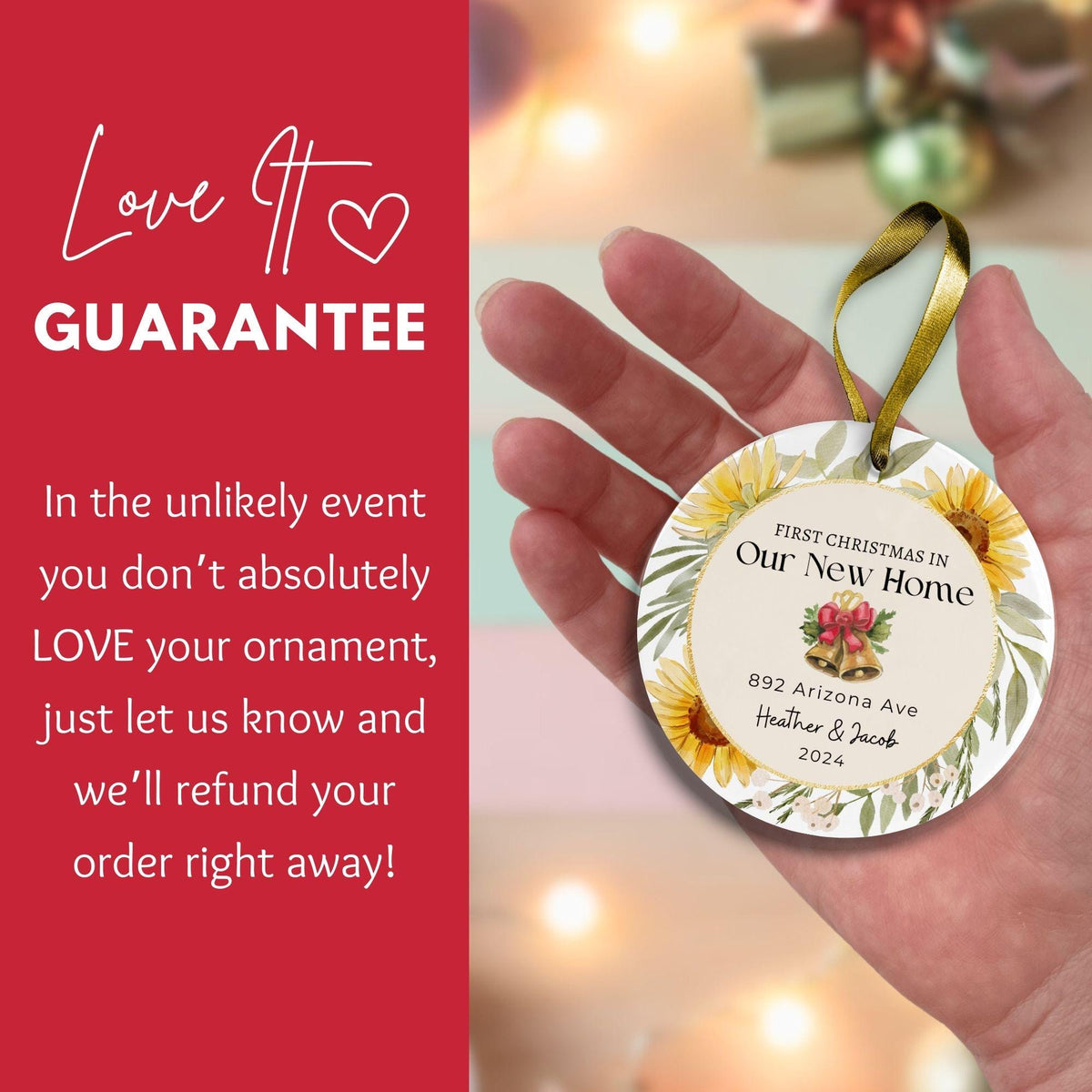Personalized New Home Ornament, First Christmas Keepsake
