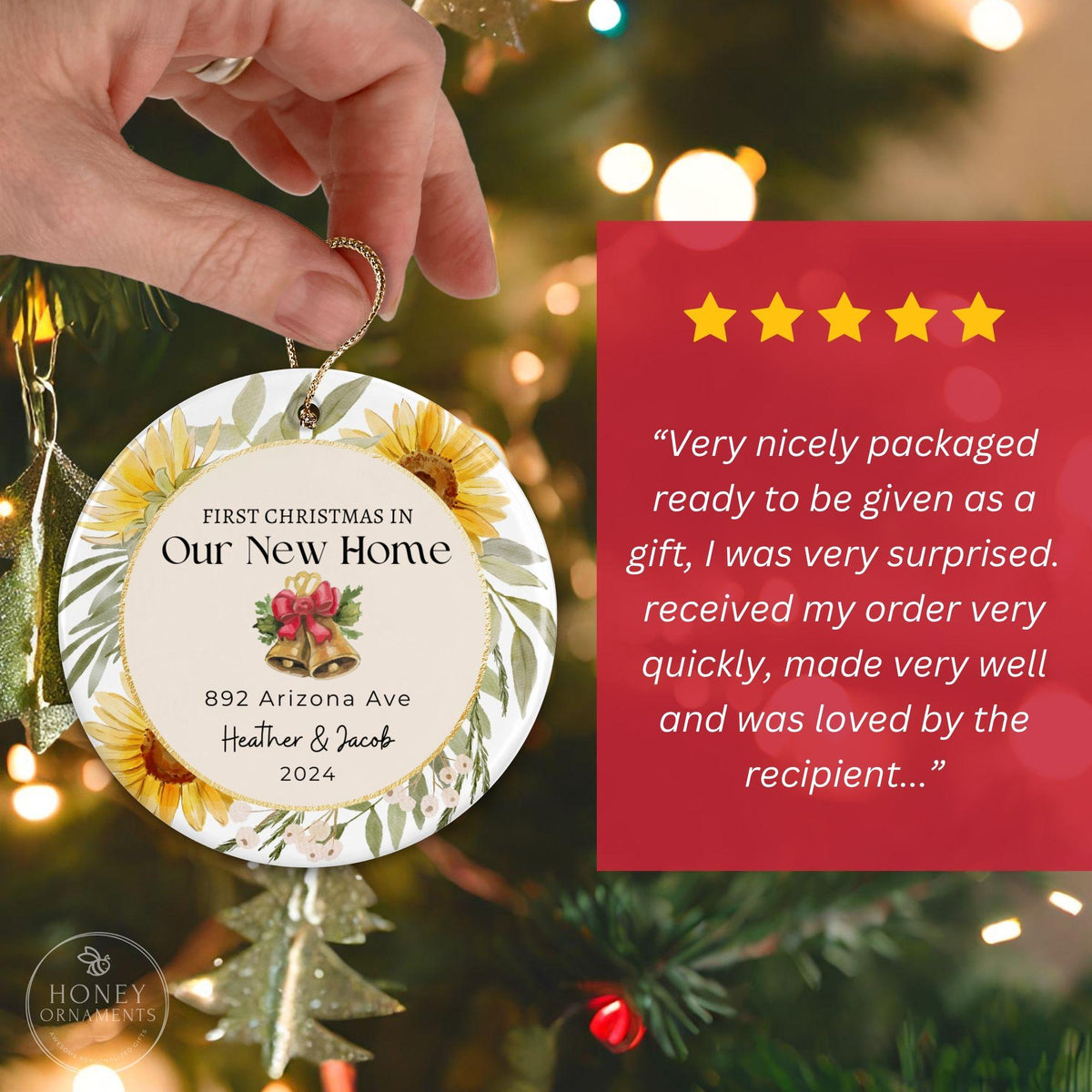 Personalized New Home Ornament, First Christmas Keepsake