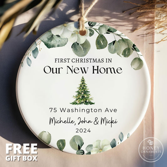 Personalized New Home Christmas Ornament - Our First Home Ornament - New House Gift New Address Ornament - First Christmas New Home Ornament