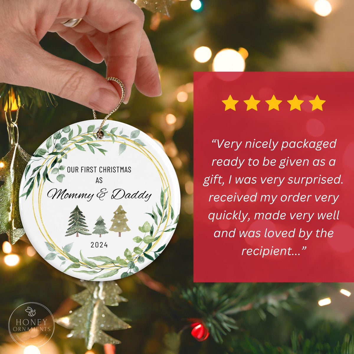 New Parents Ornament - Baby Announcement - photo 2