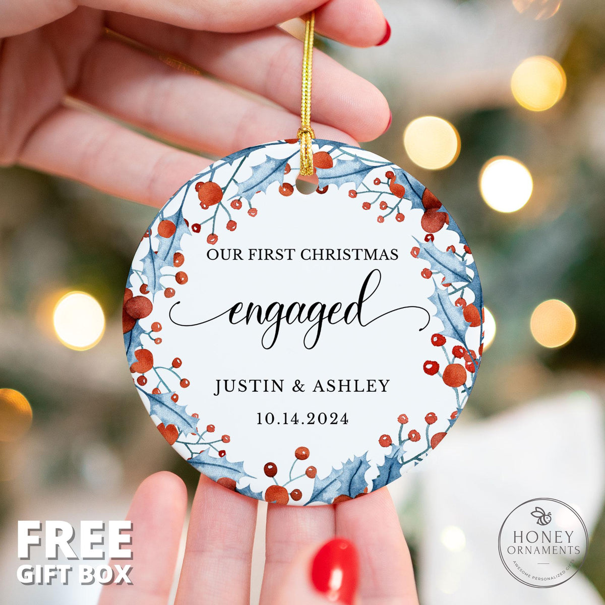 Personalized Engagement Ornament - photo 2