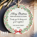Neighbor Christmas Ornament - Christmas Gift for Neighbor