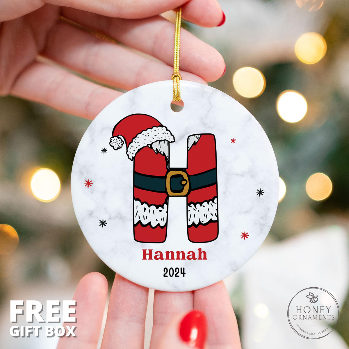 Personalized Initial Ornament Family Name Ornament Monogram Christmas Ornament Letter Name Ornament Custom Name Ornament Alphabet Keepsake